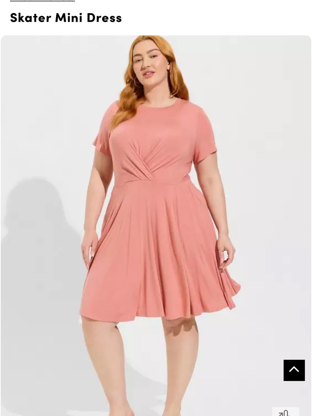 Torrid Size 0 Skater Mini Dress in Dusty Rose - Women's Plus